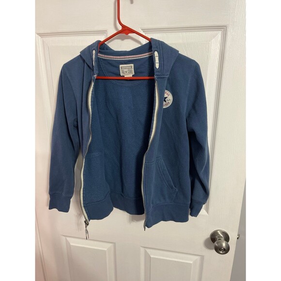 Converse All Star Full Zip Hoodie Blue Size M (10-12) - Picture 5 of 5
